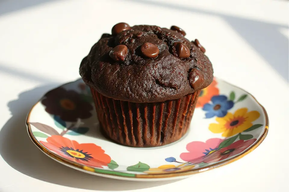 colorful ceramic chocolate muffin