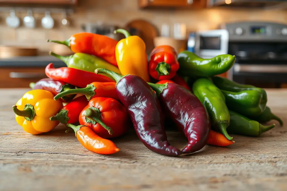 colorful chili pepper varieties