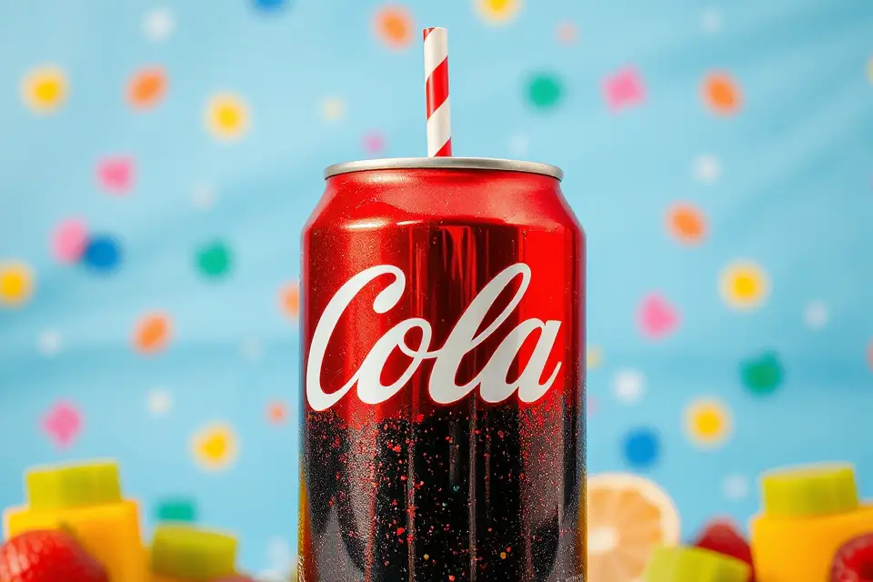 colorful cola can photo