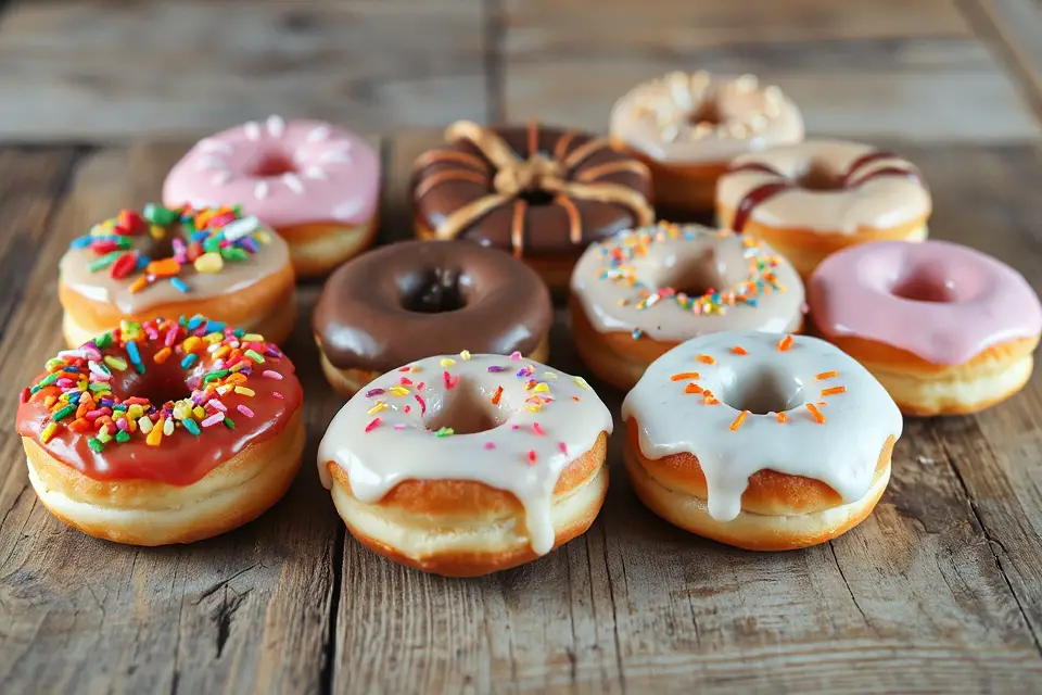 colorful donut stock photo