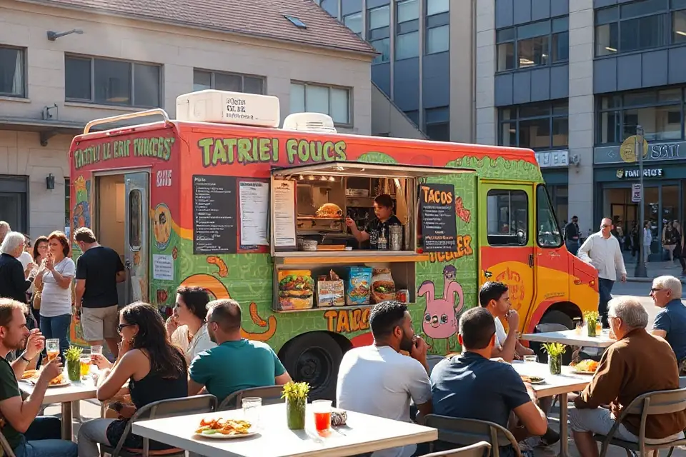 colorful food truck photo