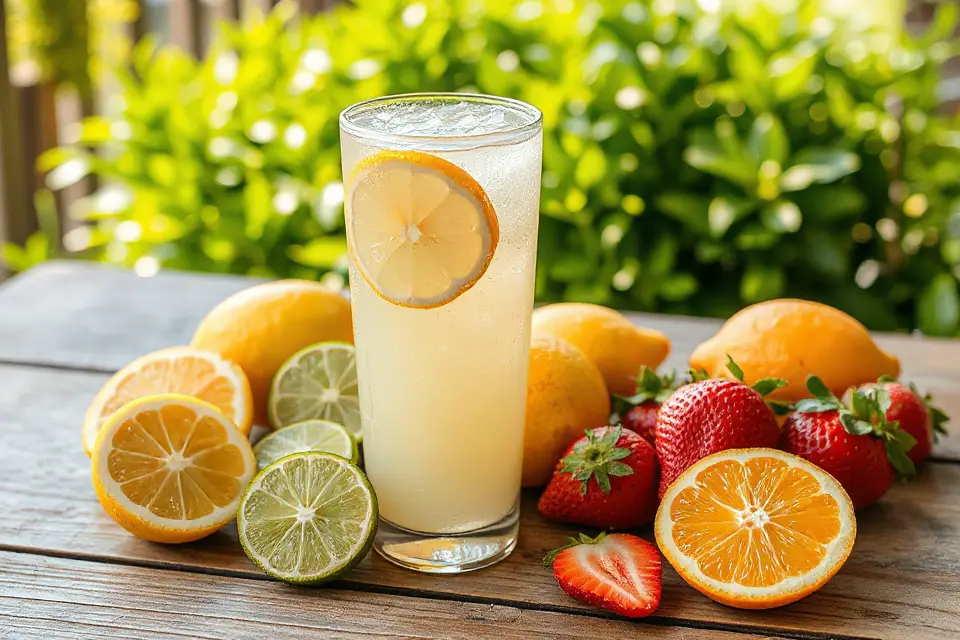 colorful fruit lemonade photo