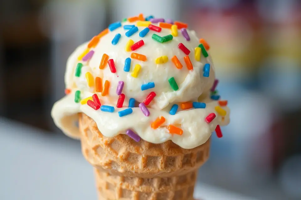 colorful ice cream cone