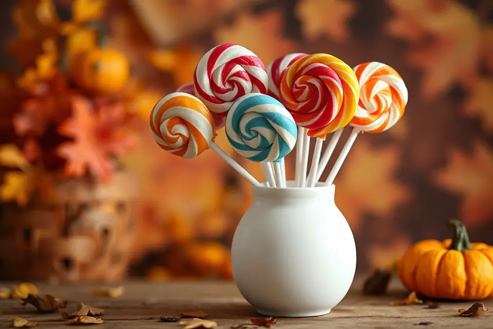 colorful lollipops minimalist vase