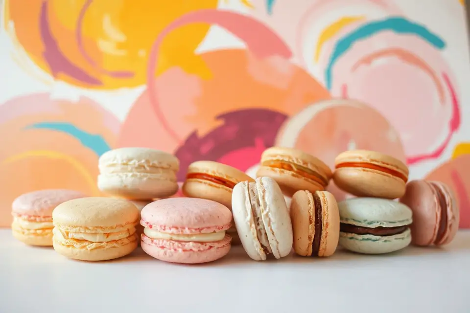 colorful macaron abstract backdrop