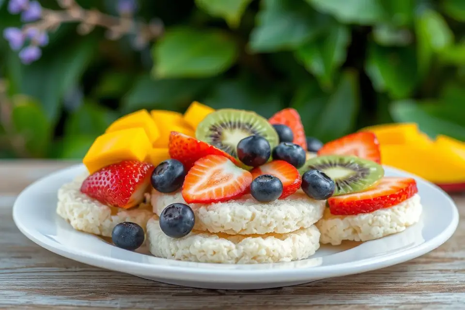 colorful rice cake fruits