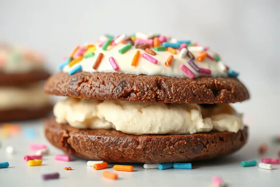 colorful sprinkles ice cream sandwich