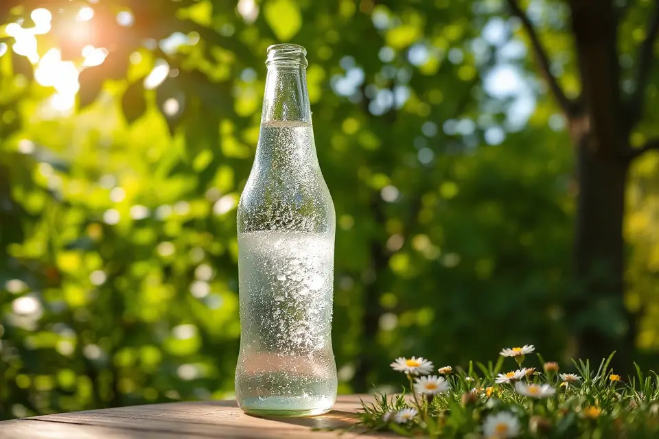 condensed soda bottle nature