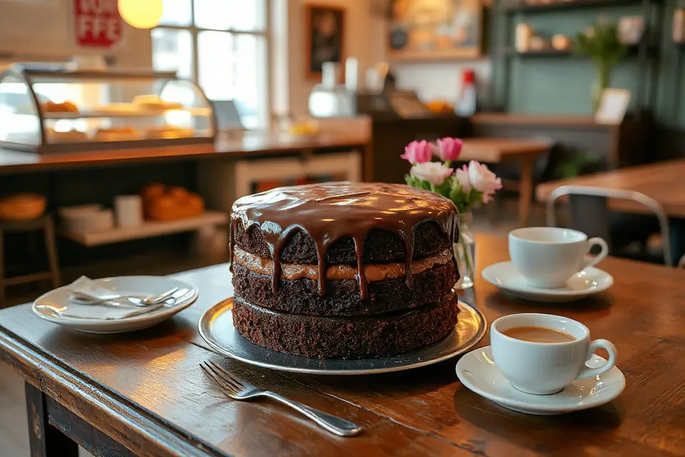 cozy caf chocolate cake