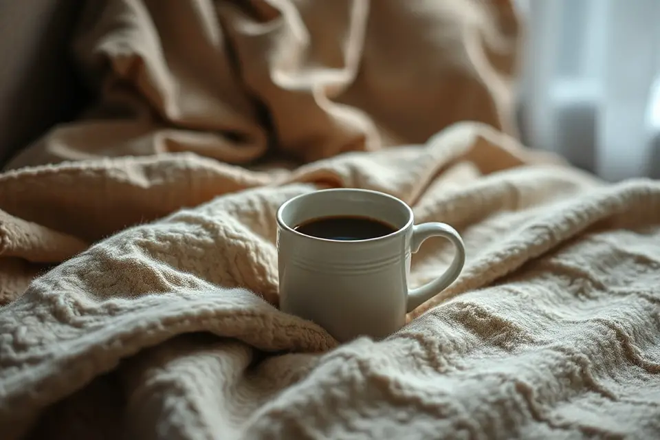 cozy coffee cup blanket