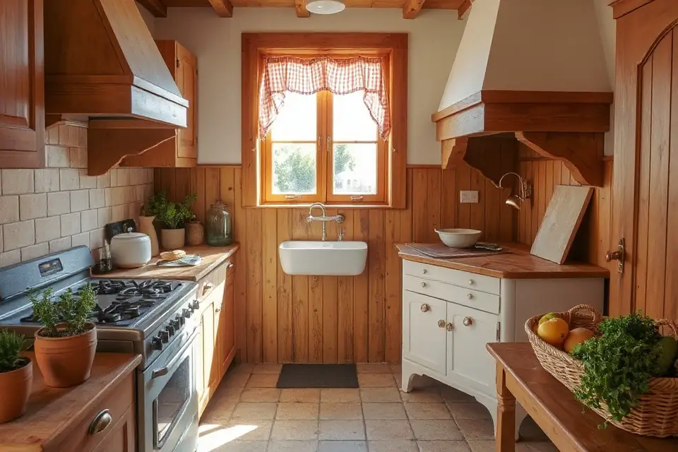 cozy farmhouse stove photo