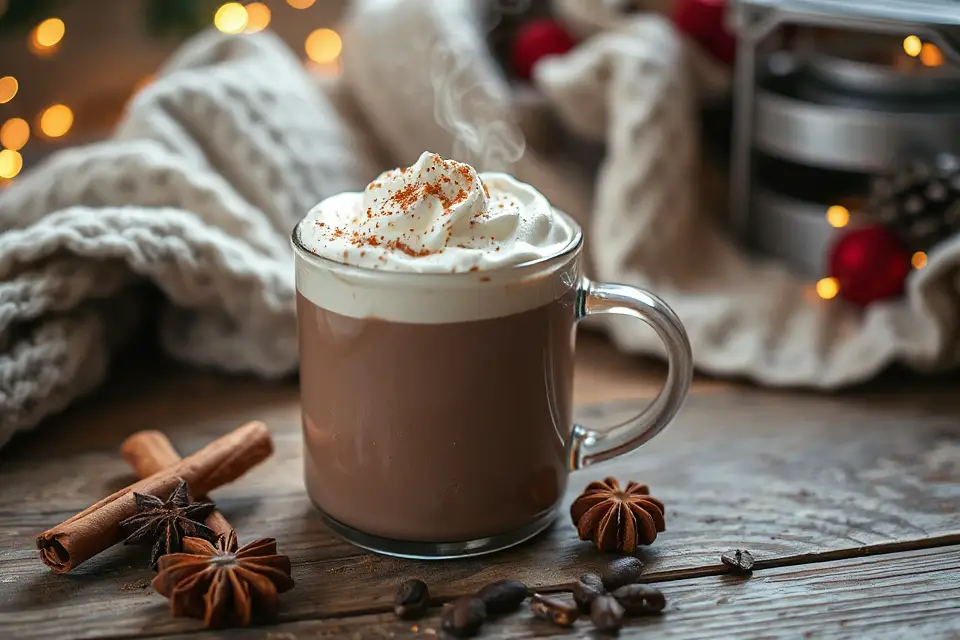 cozy spiced hot chocolate