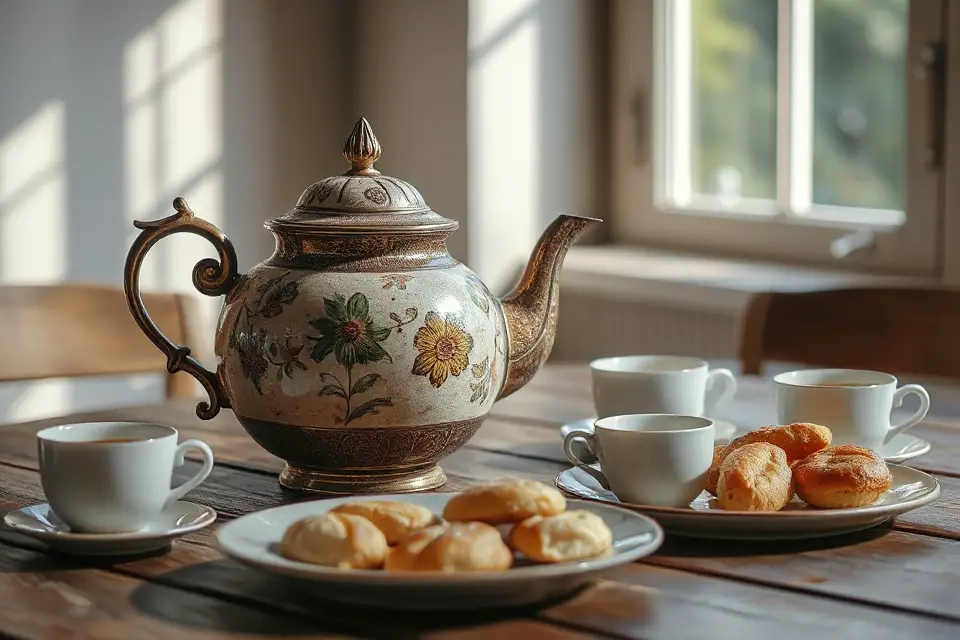 cozy teapot table photo