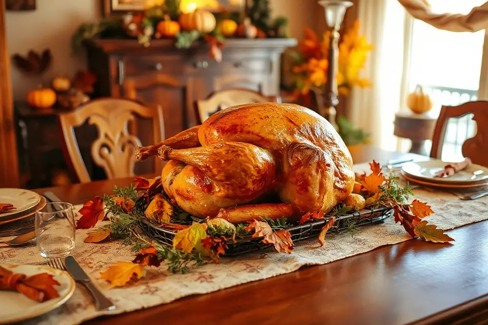 cozy thanksgiving dinner scene