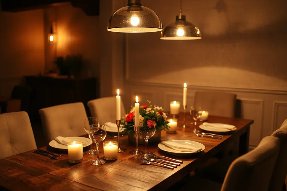cozy warm dining atmosphere