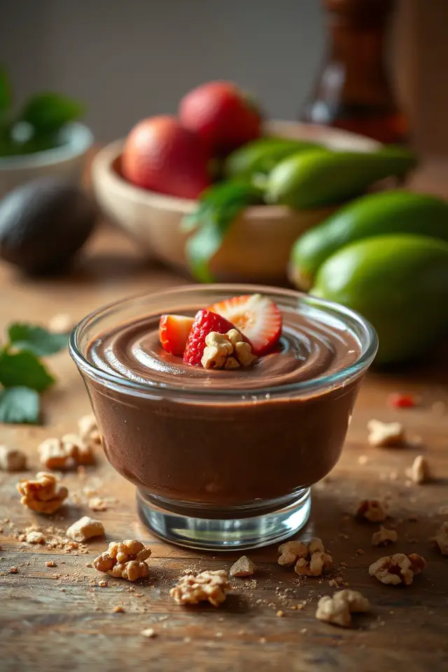 creamy avocado chocolate mousse