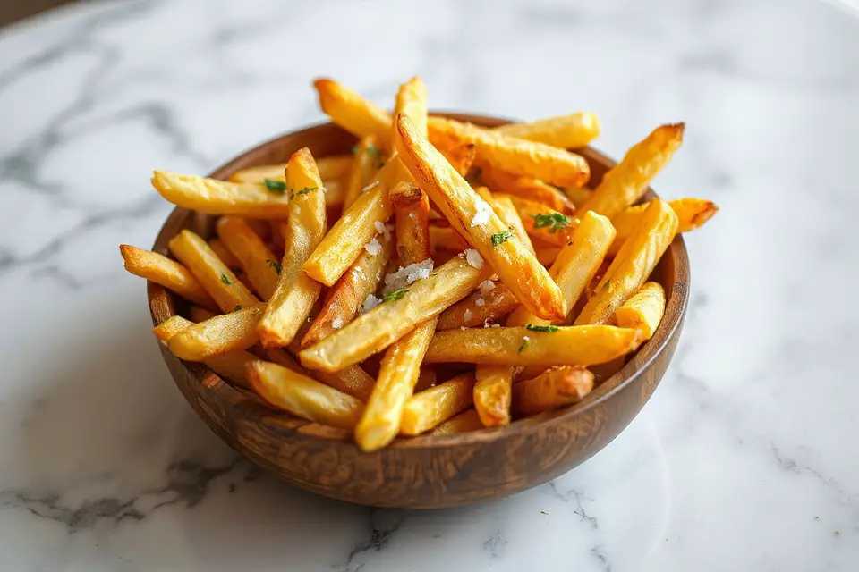 crispy french fries display