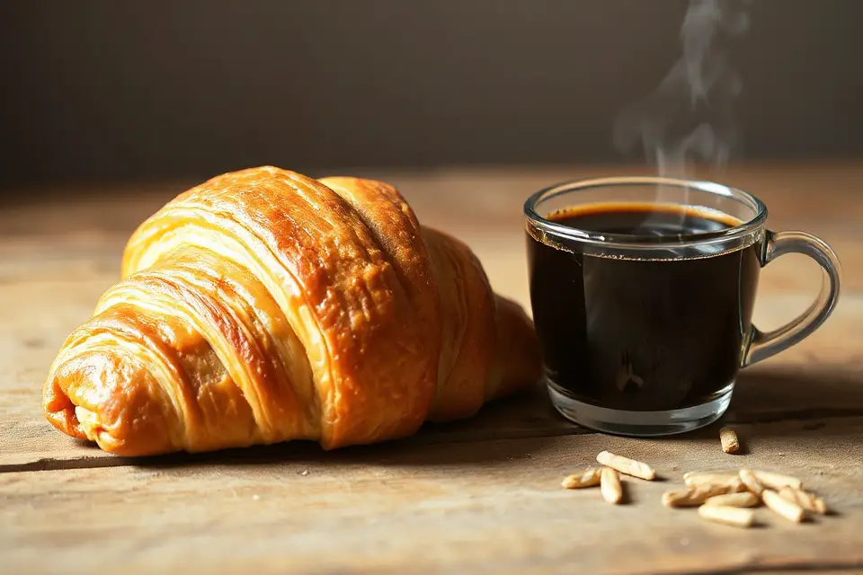 croissant and coffee delight