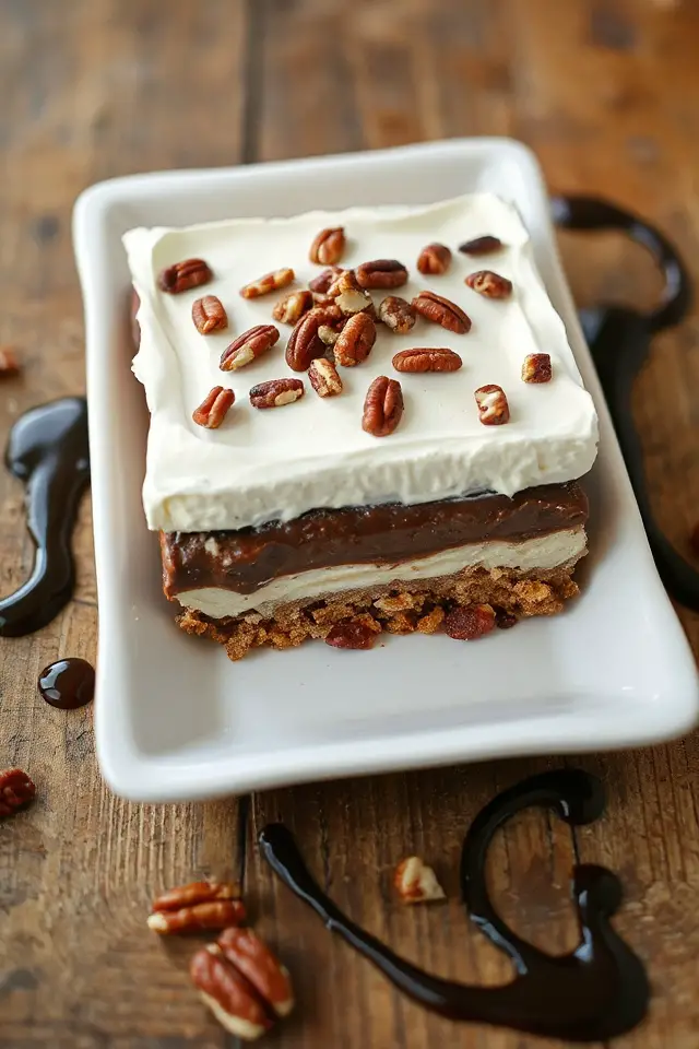 decadent chocolate pecan dessert