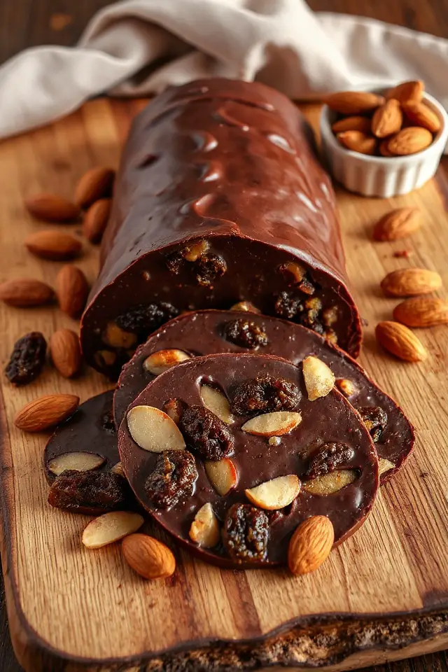 Luxurious Almond Chocolate Salami Recipe