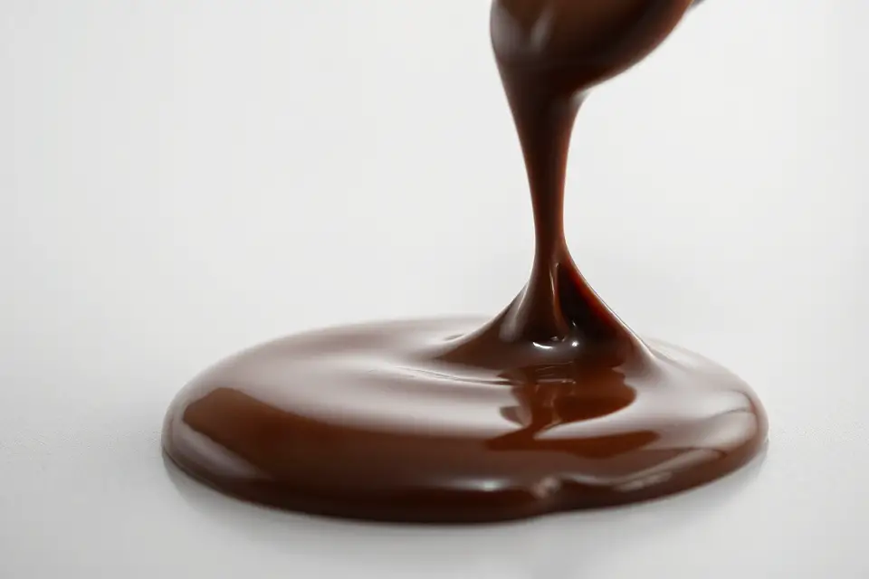 decadent melting chocolate puddle