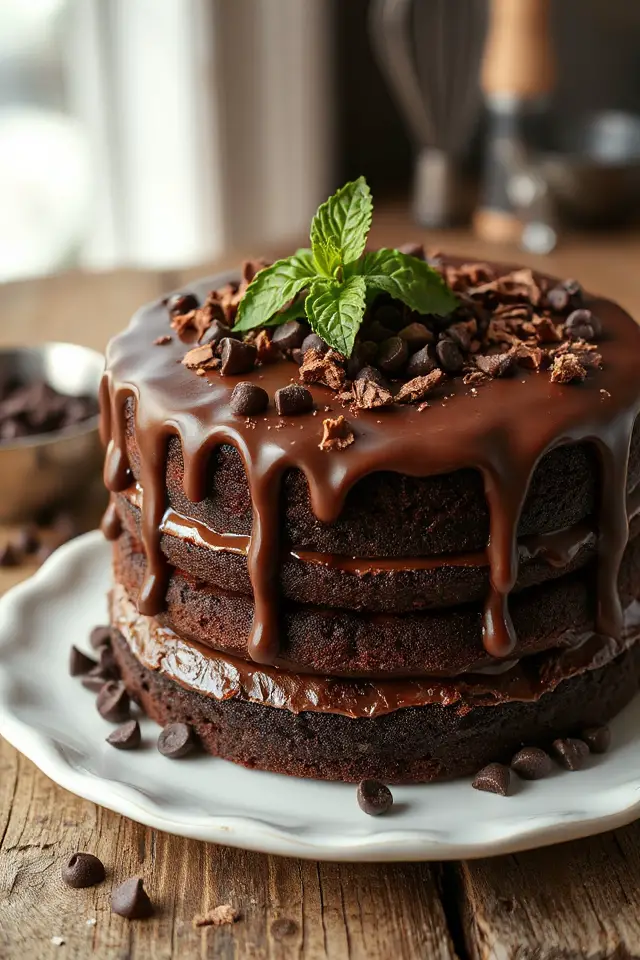 decadent triple chocolate delight