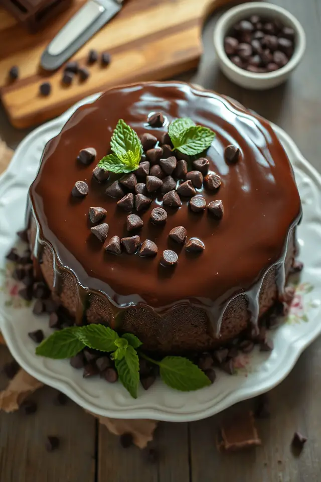 decadent triple chocolate dessert