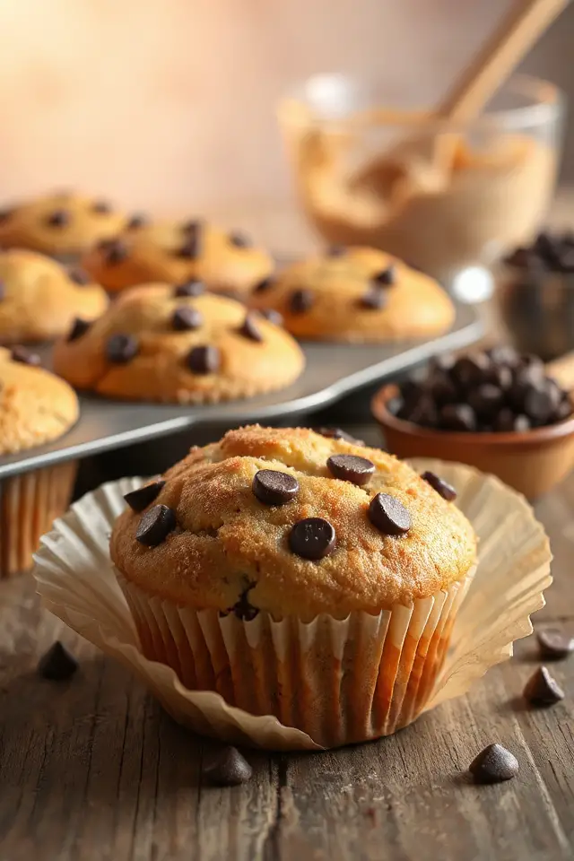 delicious chocolate chip muffins