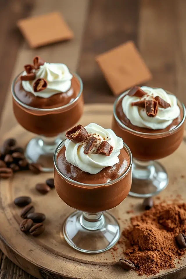 delicious chocolate coffee dessert