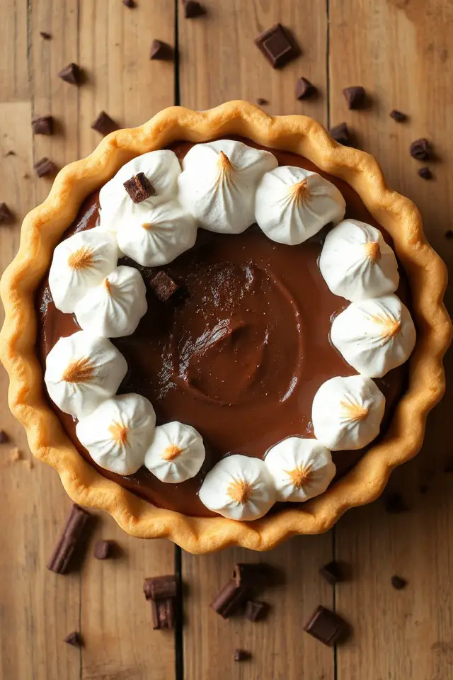 delicious chocolate meringue pie