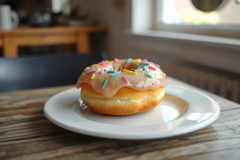 delicious donut stock photo
