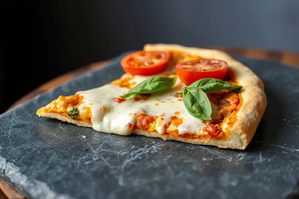 delicious pizza slice photo
