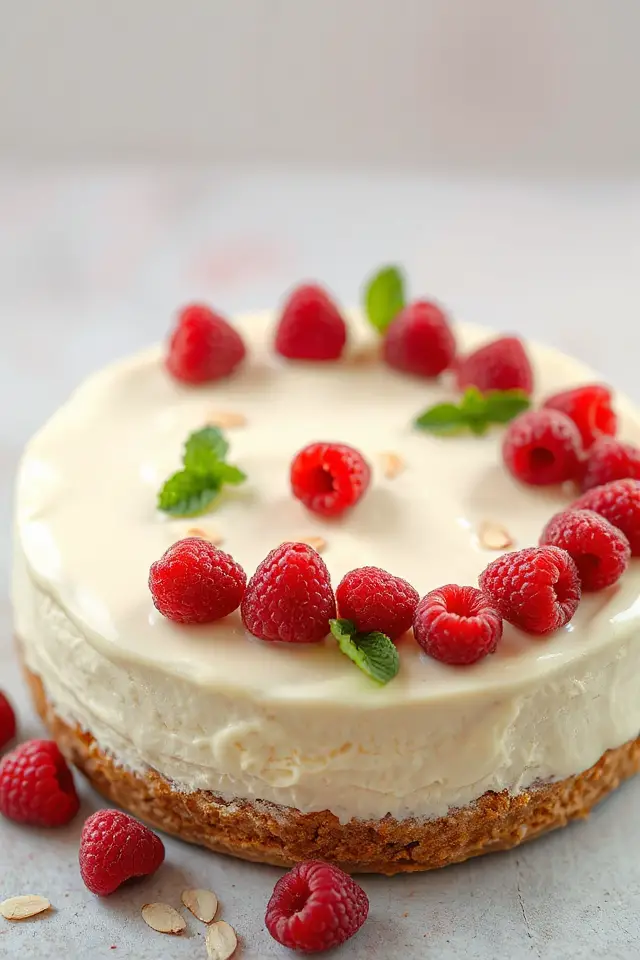 delicious raspberry cheesecake creation