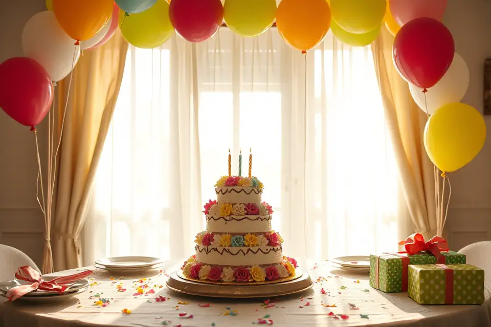 delightful birthday cake celebration