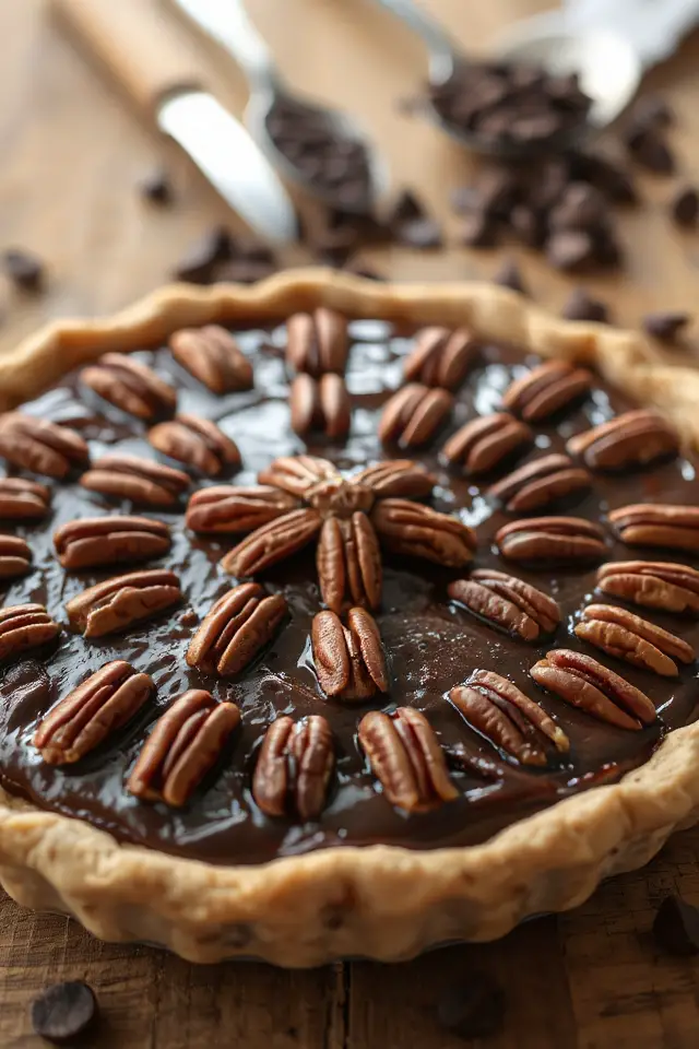 delightful chocolate pecan pie
