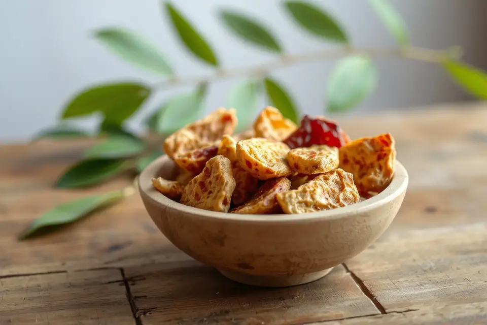 dried guava pieces bowl