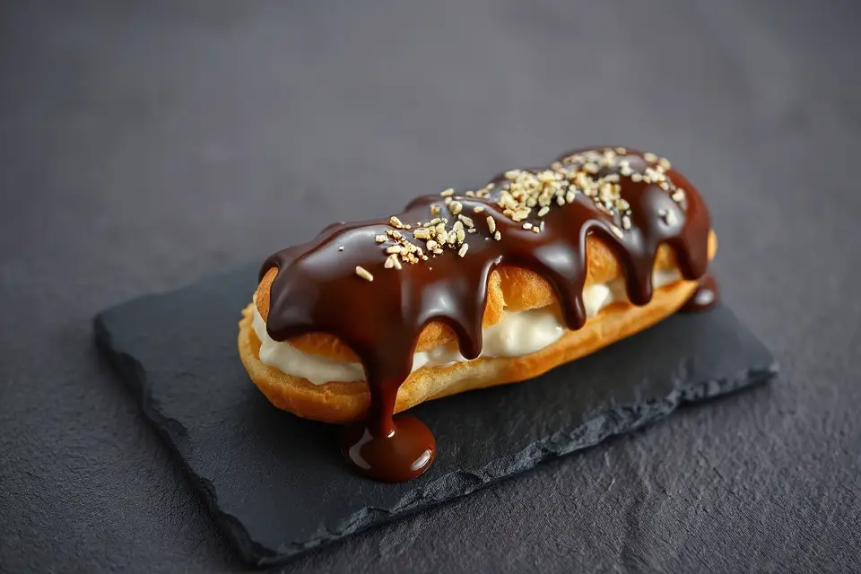 eclair on dark slate
