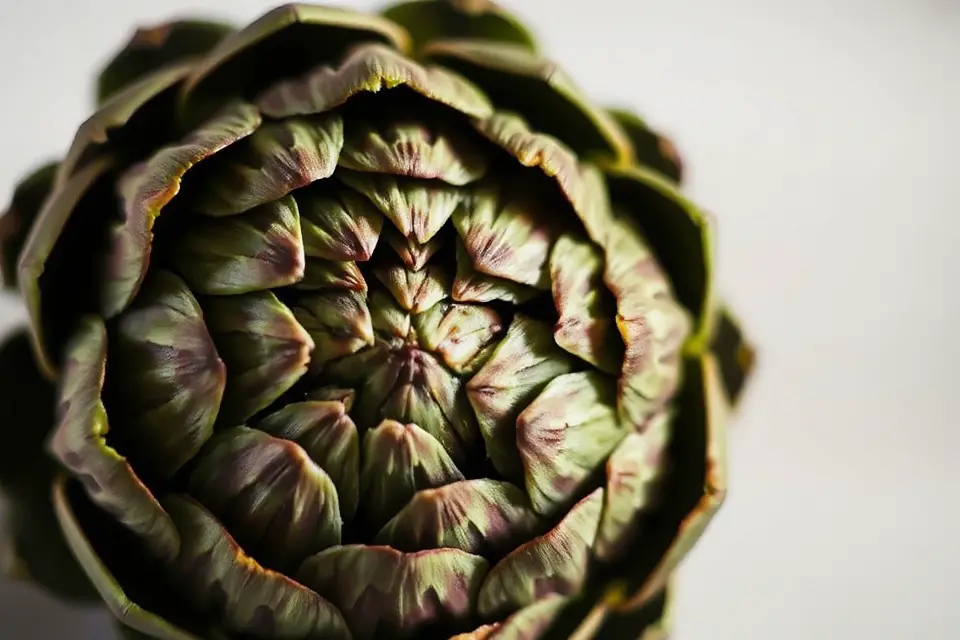 elegant artichokes on fabric