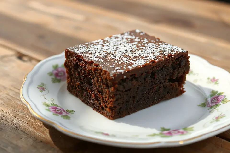 elegant brownies on plate
