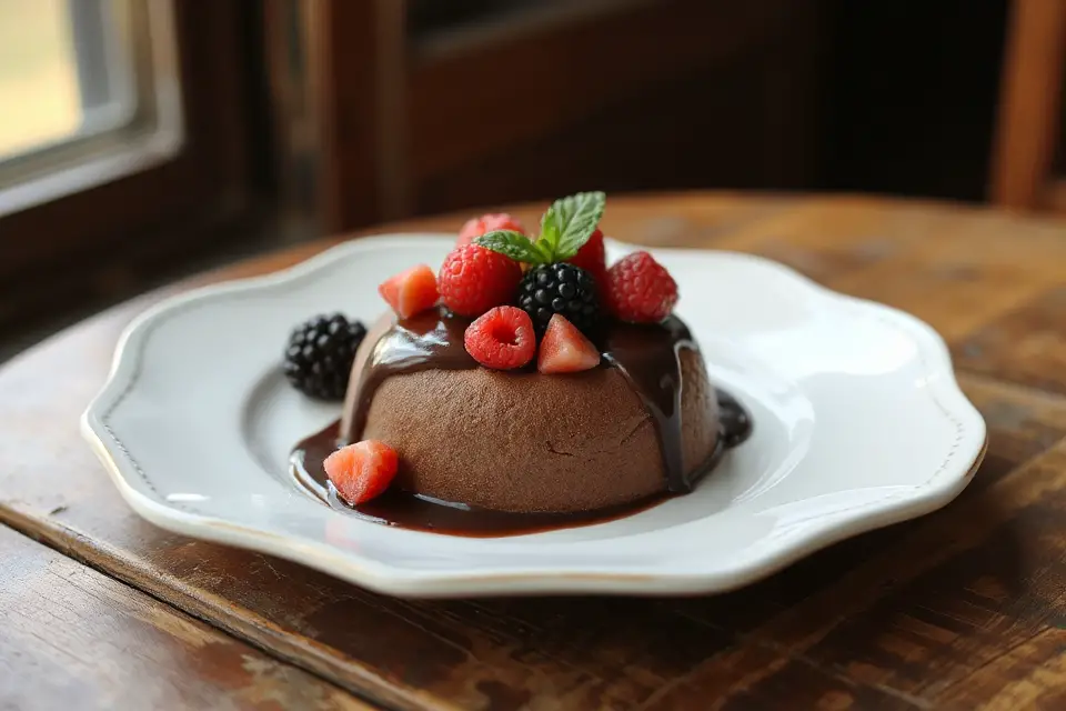 elegant chocolate dessert photo