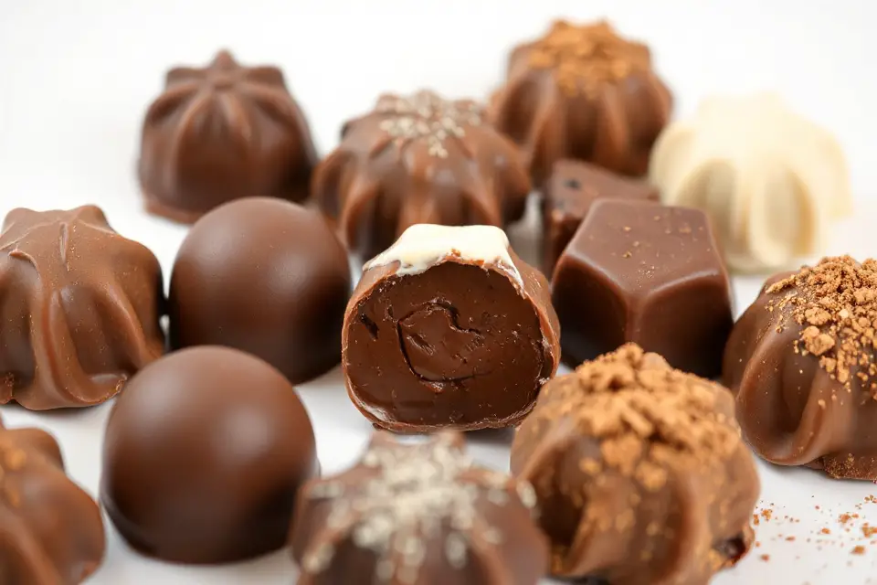 elegant chocolate truffles arrangement