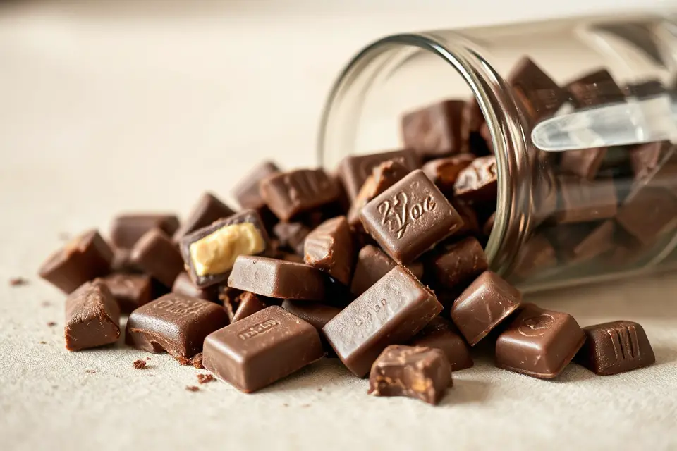 elegant glass chocolate spill
