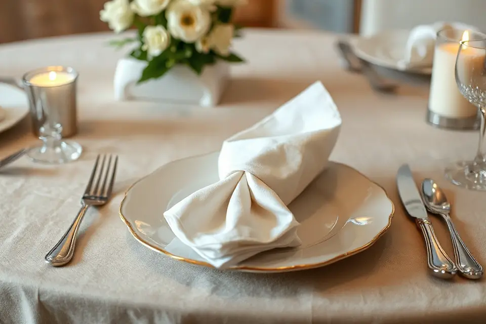 elegant napkin fold design