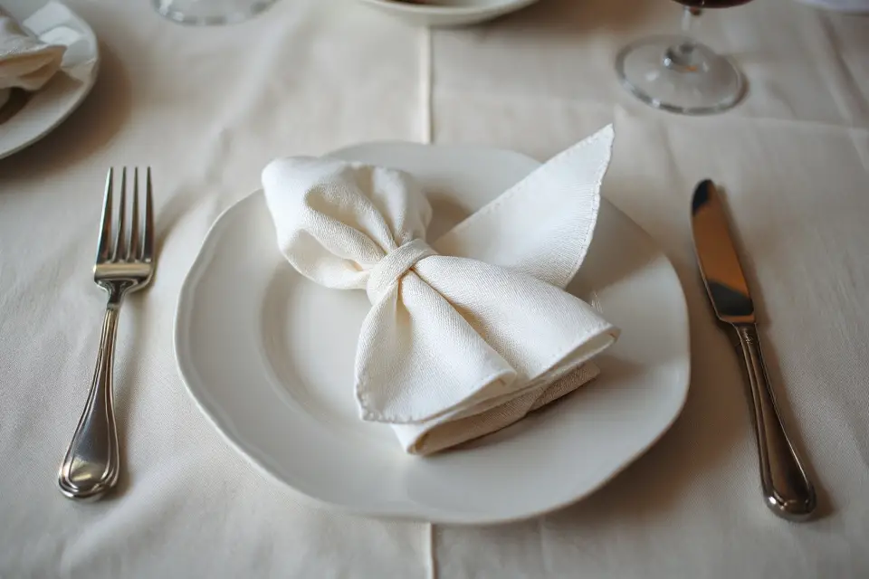 elegant napkin fold photography