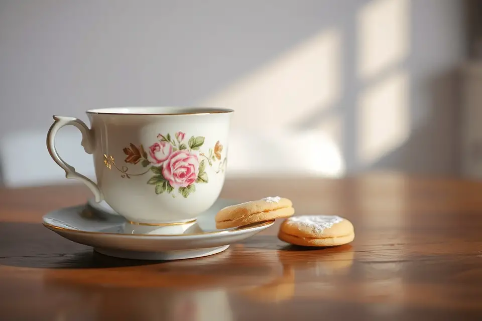 elegant tea cup cookie