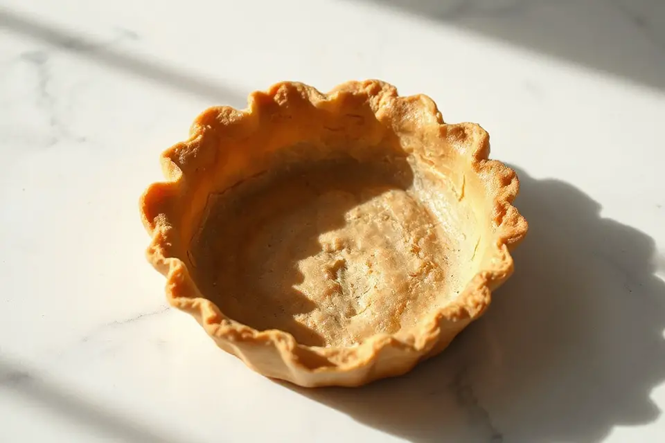 empty rustic tart shell