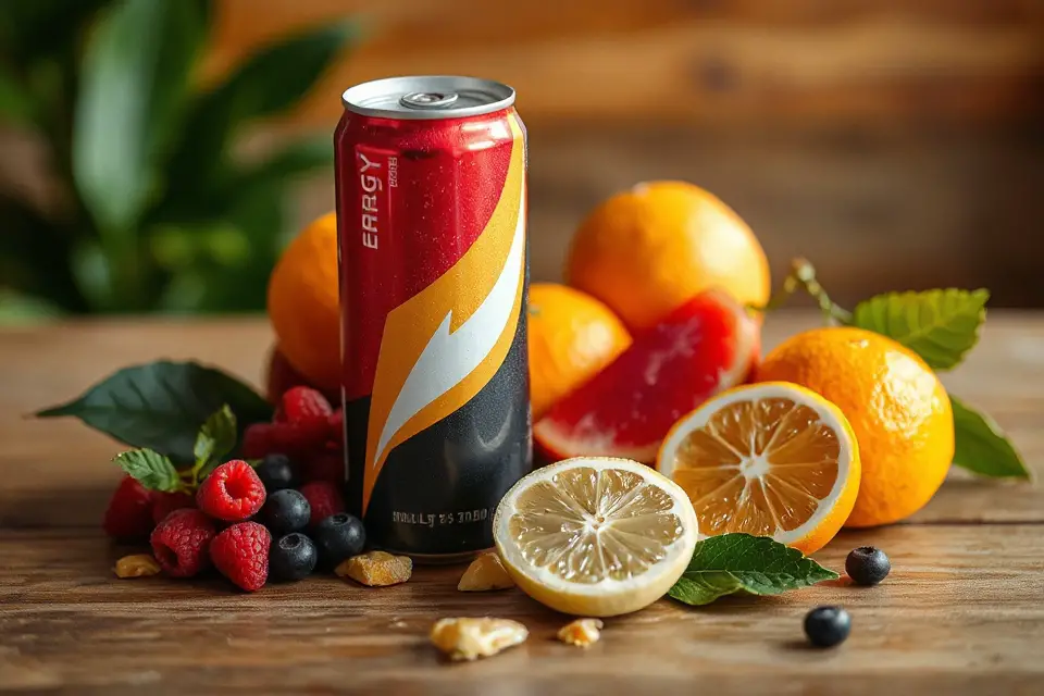 energy drink with fruit