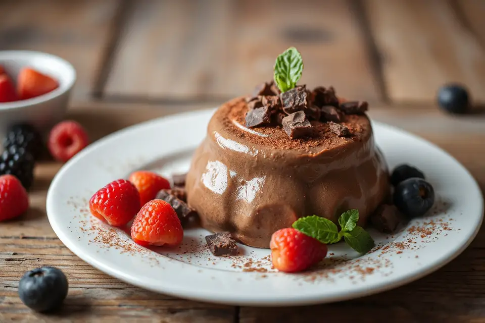 exquisite chocolate dessert photo