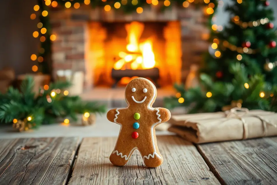 festive gingerbread man photo