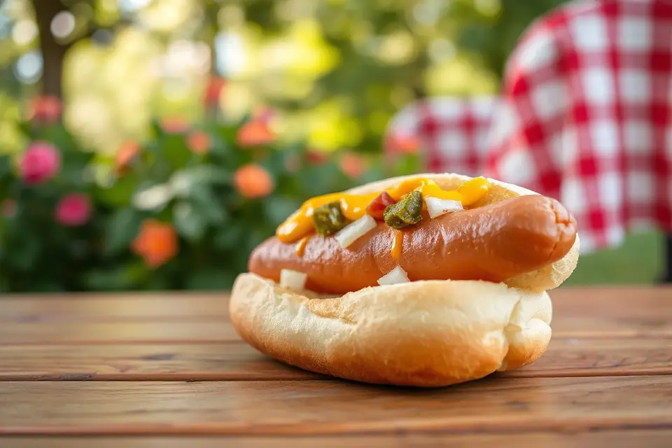 festive hot dog photo